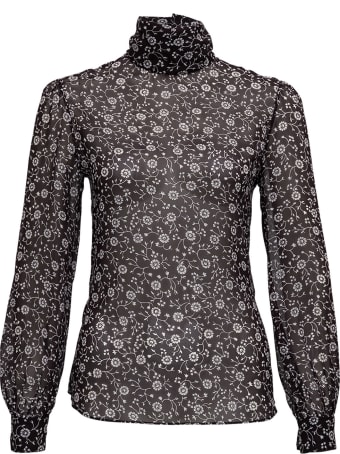 Saint Laurent Floral Silk Georgette Blouse
