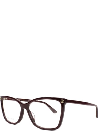 Gucci Gucci Gg0025o Burgundy Glasses