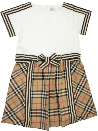 Burberry Raglan Rhonda - Vintage Check Detail Cotton Dress