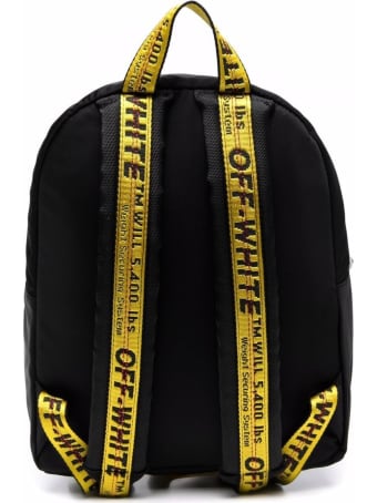 Off-White Nylon Backpack With Logo Print