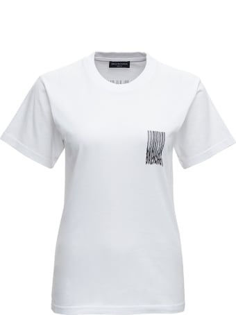 Balenciaga Barcode White Cotton T-shirt