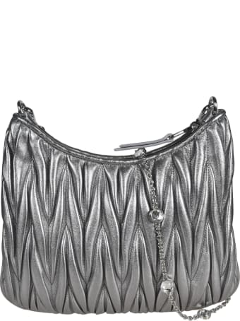 Miu Miu Matelassé Crystal Embellished Shoulder Bag