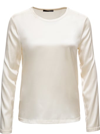 Tessa White Satin Blouse