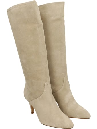 The Seller High Heels Boots In Beige Suede