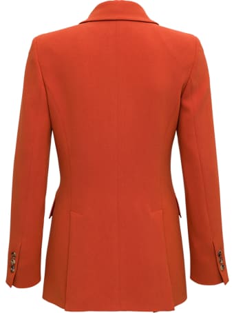 Alberto Biani Double-breasted Jacket In Orange Cady