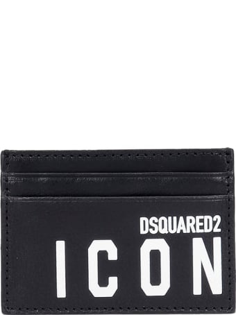 Dsquared2 Icon Wallet In Black Leather