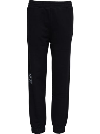Givenchy Black Cotton Joggers With Logo Print