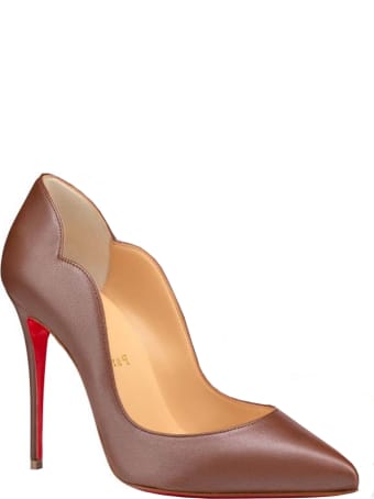 Christian Louboutin Brown Leather Hot Chick Pumps