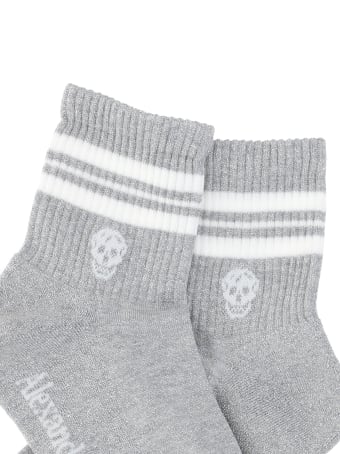 Alexander McQueen Alexander Mc Queen Stripe Skull Socks