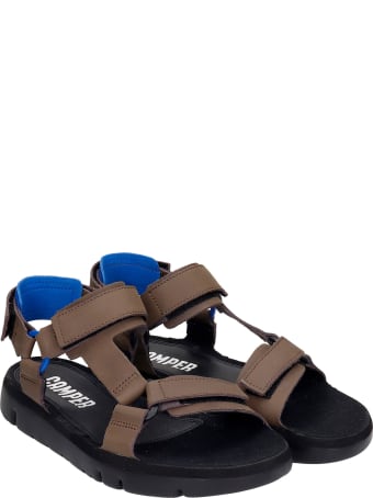 Camper Oruga Flats In Brown Leather