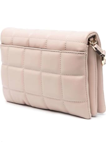 MICHAEL Michael Kors Pink Quilted Leather Crossbody Bag With Logo