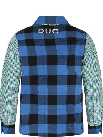Natasha Zinko Multicolor Checked For Boy Shirt With White Logo