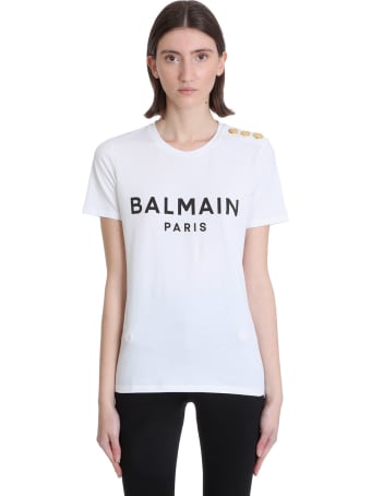Balmain T-shirt In White Cotton