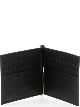 Prada Saffiano Bifold Wallet With Money Clip