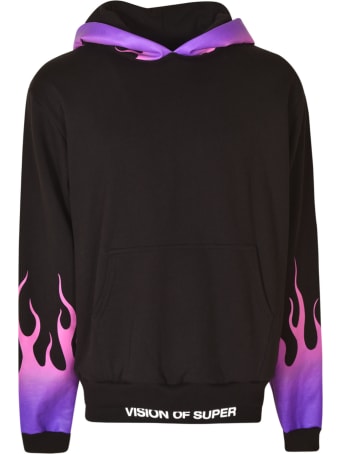 Vision of Super Flame Print Logo Hoodie