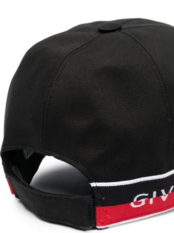 Givenchy Kid Black Baseball Cap With Two-tone Insert