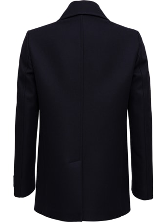 The Seafarer Double-breasted Blue Wool Blend Coat