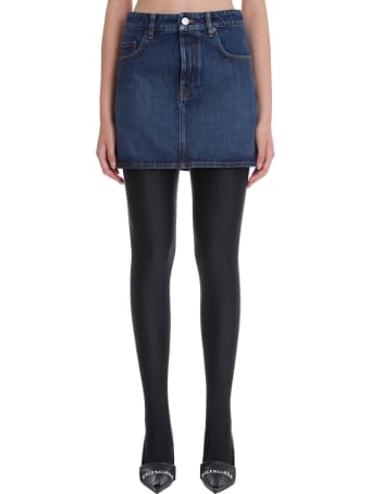 Balenciaga Skirt In Blue Denim