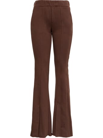 Federica Tosi Brown Flared Trousers With Slits