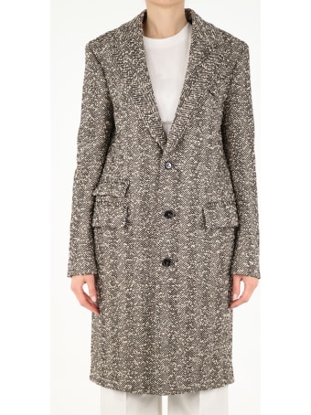Bottega Veneta Single-breasted Herringbone Coat