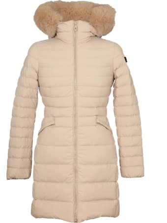Peuterey Seriola Slim Down Jacket In Nylon With Fur