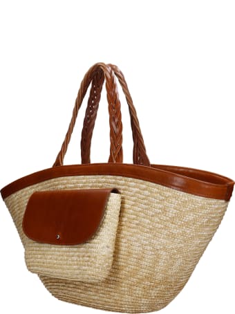Kate Cate Tote In Beige Silver
