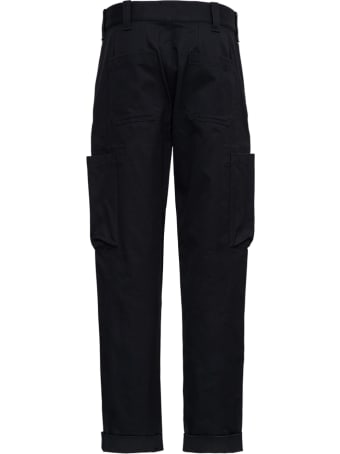 Alexander McQueen Black Cotton Pants With Pockets