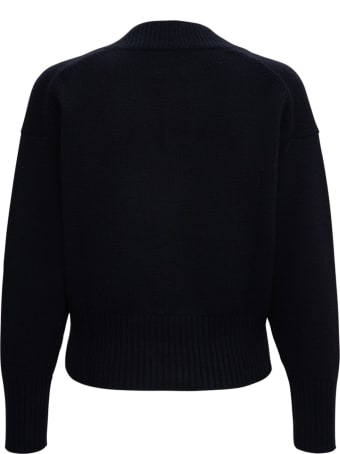Allude Black Wool Crop Cardigan
