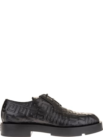 Givenchy Man Squared Derby Shoe In Black 4g Leather