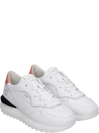 D.A.T.E. Luna Sneakers In White Leather