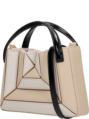 Mlouye Mini Sera Tote Hand Bag In Beige Leather