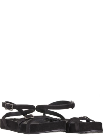Pedro Garcia Sandal With Buckles In Black Suede