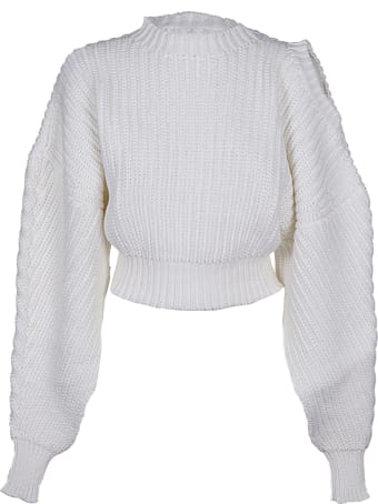 A.W.A.K.E. Mode Open Sleeve Sweater With A Round Shoulder Cut