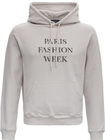 Balenciaga Gray Cotton Shrunk Hoodie