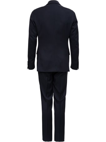 Lardini Blue Wool Tailored Suit