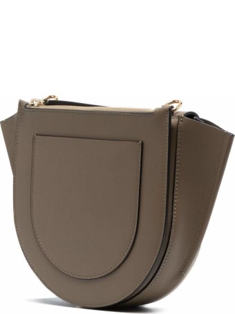 Wandler Hortensia Taupe Colored Leather Crossbody Bag