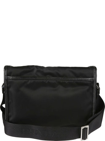 Prada Buckled Flap Logo Shoulder Bag