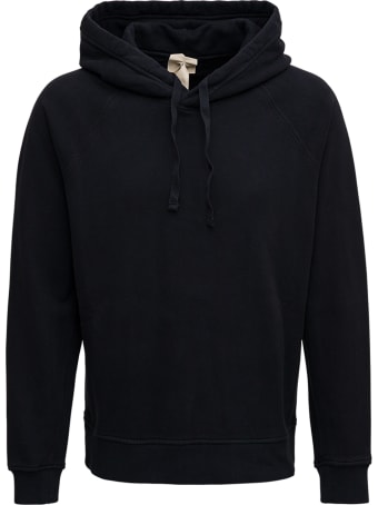 Ten C Black Cotton Hoodie