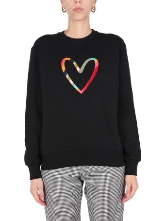 PS by Paul Smith Swirl Heart Embroidered Sweatshirt