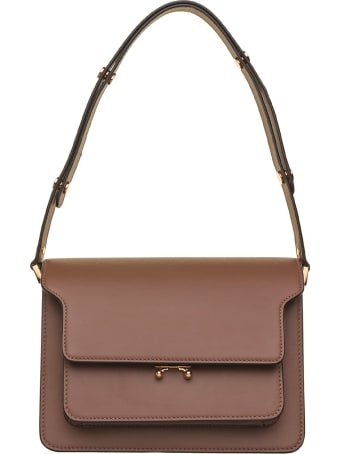Marni Trunk Leather Shoulder Bag