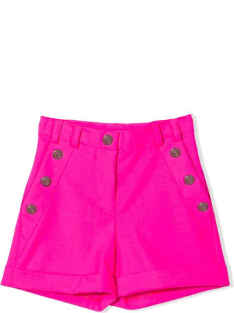 Balmain Fuschia Pink Virgin Wool Tailored Shorts