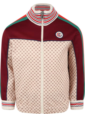 Gucci Multicolor Weatshirt For Kids With Double Gg