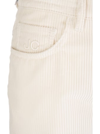 Jacob Cohen Woman White Corduroy Kimmy Jeans