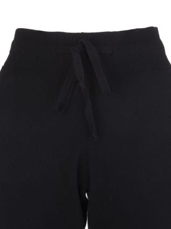 Fedeli Woman Slim Fit Joggers In Black Cashmere