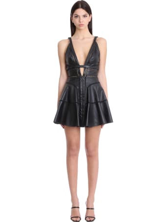 Giovanni Bedin Dress In Black Leather