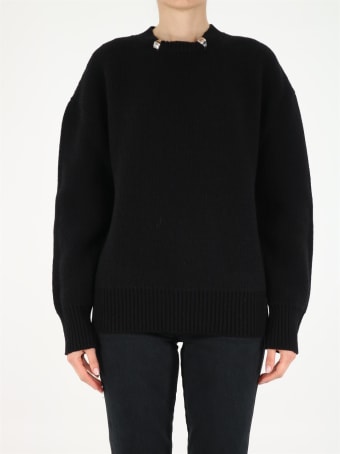 Bottega Veneta Crewneck Sweater With Metallic Inserts