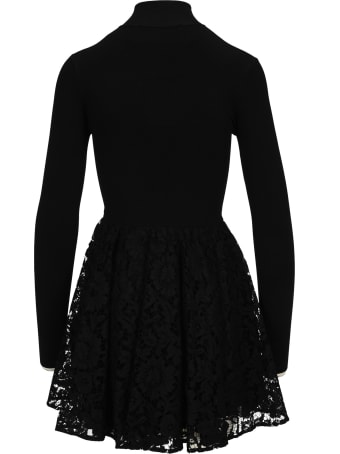 Valentino Heavy Lace Stretch-knit Mini Dress