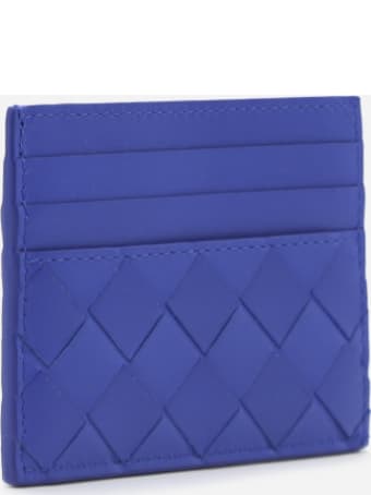 Bottega Veneta Leather Card Holder With Woven Pattern