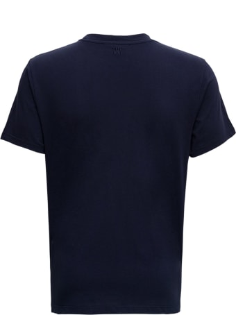 Ami Alexandre Mattiussi Blue Cotton T-shirt With Logo