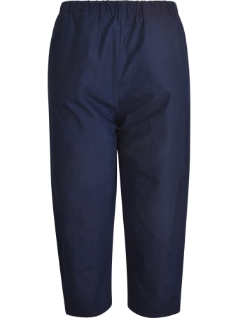 A Punto B Ribbed Waist Plain Cropped Trousers